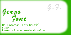 gergo font business card